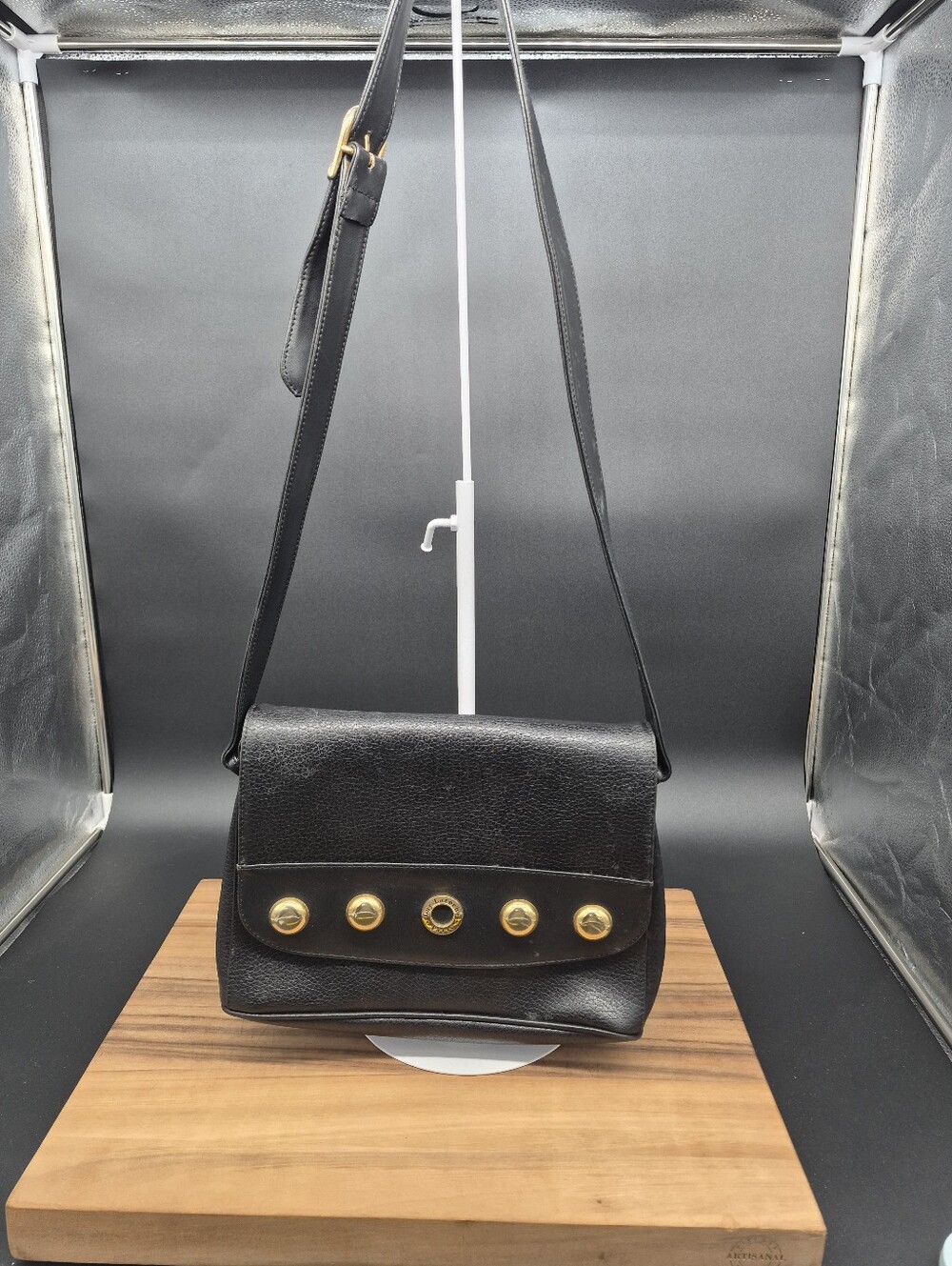 Guy Laroach Paris Shoulder Bag with Gold Accents, 11x7x2.5